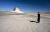 a walk through the desert towards Meidum pyramid