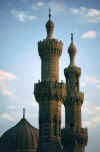 the minarets of Barquq Mosque in Old Cairo