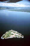 an island in a lake near Jayapura, the capital of Irian Jaya